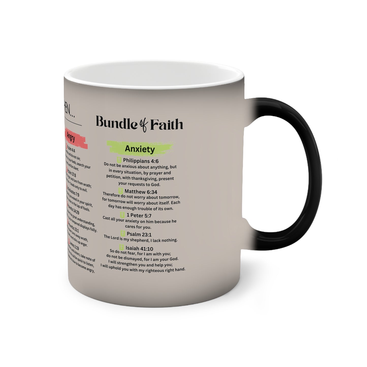 Color-Changing Motivational Mug | Unique Gift for Stress Relief, Wellness Reminder, Inspirational Coffee Cup, Self-Care, Mood Booster