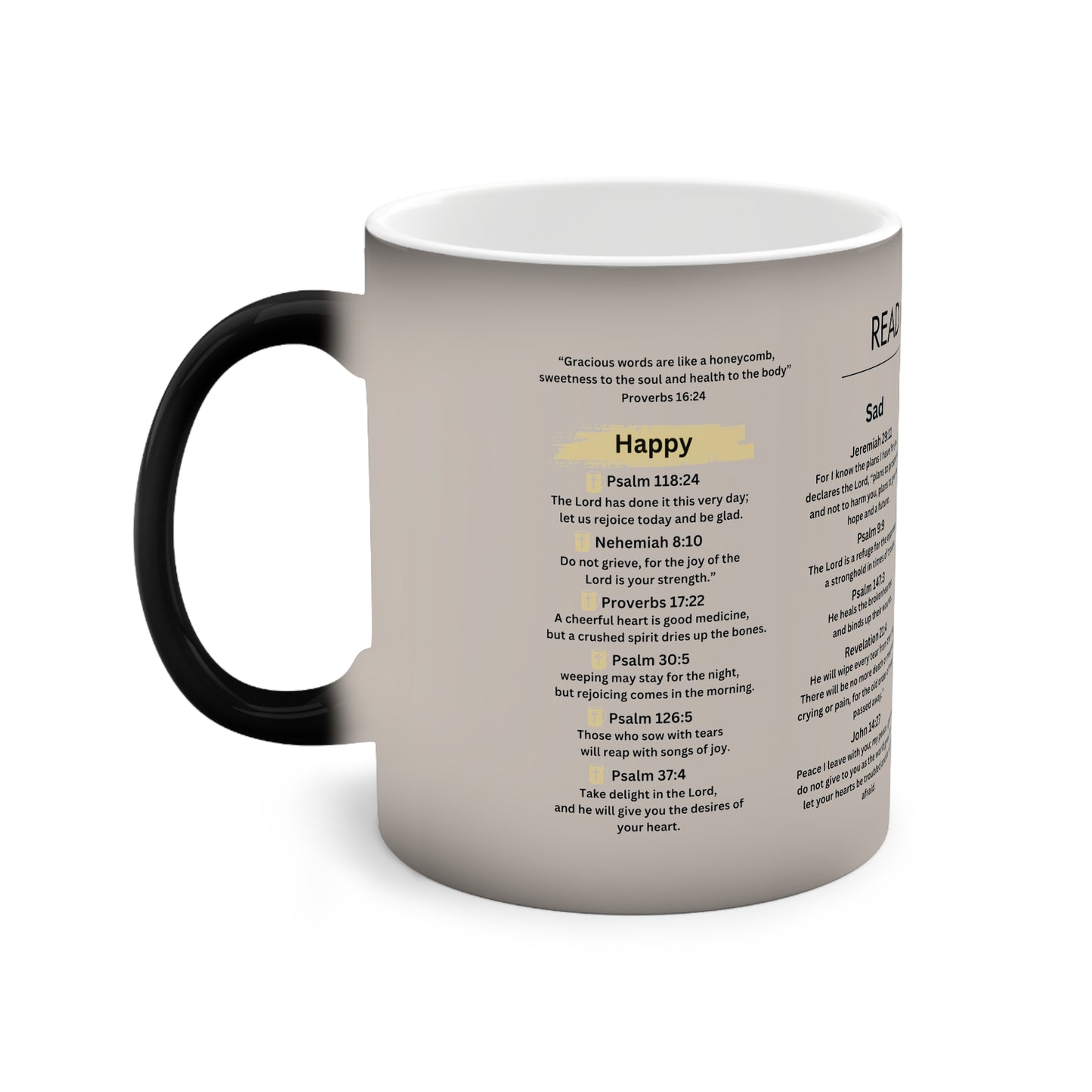 Color-Changing Motivational Mug | Unique Gift for Stress Relief, Wellness Reminder, Inspirational Coffee Cup, Self-Care, Mood Booster