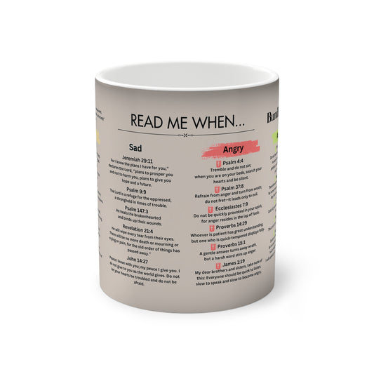 Color-Changing Motivational Mug | Unique Gift for Stress Relief, Wellness Reminder, Inspirational Coffee Cup, Self-Care, Mood Booster
